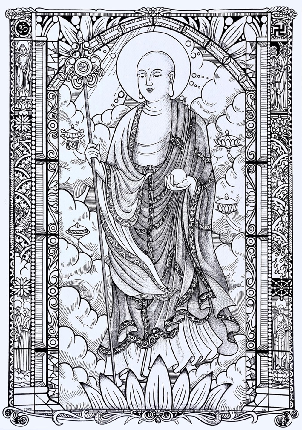 黃堅 Caine Wong 《地藏菩薩本願經》各各差別分身度脫 《Original Vows of Ksitigarbha Bodhisattva Sutra